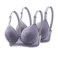 thumbnail image 1 of AINIYS Lace Mesh Cleavage Bra Lift and Support Push-Up Bra Secure Fit Bra for Women Light Padding Bras Bralette Underwire High Support Plus Size Breathable Everyday Bras Embroidery Purple 38, 1 of 3