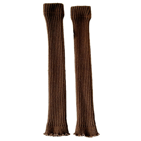 AINIYS Leg Warmers for Women - Soft Fashion Calf Accessories Knit Ruffle Leg Sleeves for Party Yoga Coffee Free Size