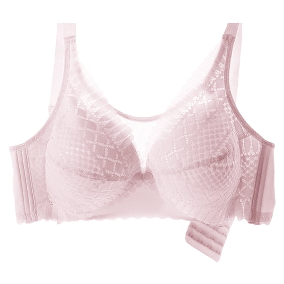 AINIYS Lift and Support Push-Up Bra Secure Fit Bra for Women Breathable Everyday Bras Cleavage Bra Wide Straps Bralette Pink M