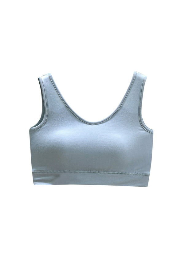 Plus Size Armpit Fat Control Bra Seamless Soft Cup Bra Wireless Lift and Support Push-Up Bra Bralette Breathable Everyday Bras Cleavage Bra Secure Fit Bra for Women Light Blue L