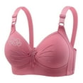 thumbnail image 1 of AINIYS Plus Size Bralette Wireless Gathered Full-Cup Secure Fit Bra for Women Cleavage Bra Lift and Support Push-Up Bra Breathable Everyday Bras Soft Cup Bra Hot Pink 40, 1 of 3