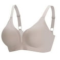 thumbnail image 1 of AINIYS Seamless Bras for Women Wirefree V Mesh Comfy Bralette No Underwire Everyday Bras Full Support Lift Bralette Pink L, 1 of 2
