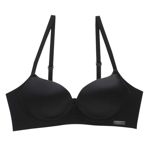 AINIYS Seamless Soft Cup Bra Wireless Secure Fit Bra for Women Bralette Breathable Everyday Bras Lightweight T-Shirt Bra Black L