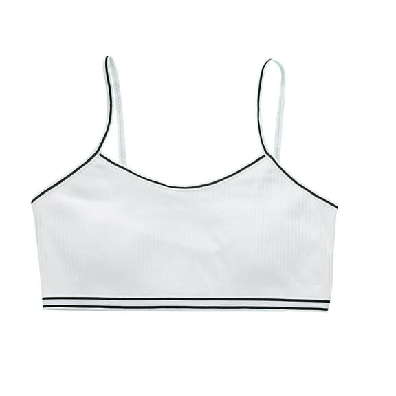 AINIYS Secure Fit Bra for Girls Wireless Cotton Soft Cup Bra Breathable Student Everyday Bras Bralette Training Bra for Teen  Light Padded Bralette White L