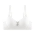 thumbnail image 1 of AINIYS Secure Fit Bra for Girls Wireless Thin Style Bralettes Breathable Student Everyday Bras Modal Growth Bra Soft Cup Bra Lightly Padded Training Bra for Teen Bralette White 15 Years, 1 of 8