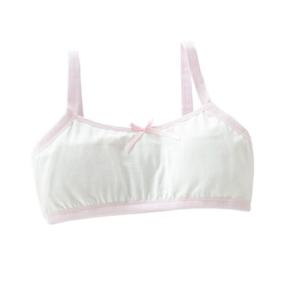 AINIYS Secure Fit Bra for Girls Wireless Thin Style Bralettes Soft Cup Bra Training Bra for Teen Bralette Lightly Padded Cotton Modal Growth Bra Breathable Student Everyday Bras Pink Free Size