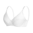 thumbnail image 1 of AINIYS Secure Fit Bra for Women Wireless Unpadded Plus Size Non Padded Bra Minimizer Bras &nbsp; Bralette Soft Cup Bra Unlined Underwire Bra Breathable White 42, 1 of 3