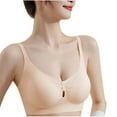 thumbnail image 1 of AINIYS Secure Fit Bra for Women Wireless Seamless Soft Cup Bra Bralette Lightweight T-Shirt Bra Breathable Everyday Bras Beige XL, 1 of 8