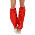 thumbnail image 1 of AINIYS Sequins Leg Warmers Sparkle Leg Sleeves Leg Socks Leg Warmers Dance Accessories for Women Girls Red, 1 of 3