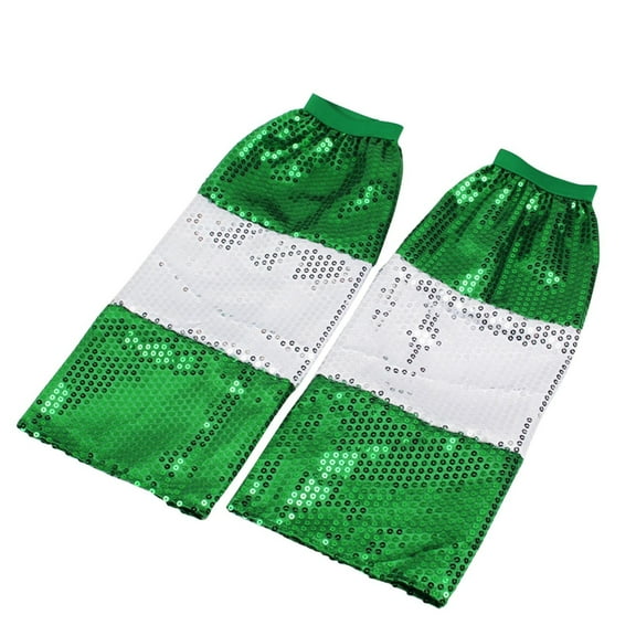 AINIYS Sequins Leg Warmers Sparkle Leg Sleeves Leg Socks for Women Girls Leg Warmers Dance Accessories Green