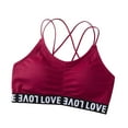 thumbnail image 1 of AINIYS Serpent Seamless Sports Bras for Women Backless Padded Strappy Workout Gym Yoga Crop Bralette Wine L, 1 of 2