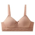 thumbnail image 1 of AINIYS Soft Cup Bra Secure Fit Bra for Girls Thin Style Bralettes Lightly Padded Modal Growth Bra Wireless Breathable Student Everyday Bras Training Bra for Teen Bralette Brown 15 Years, 1 of 9