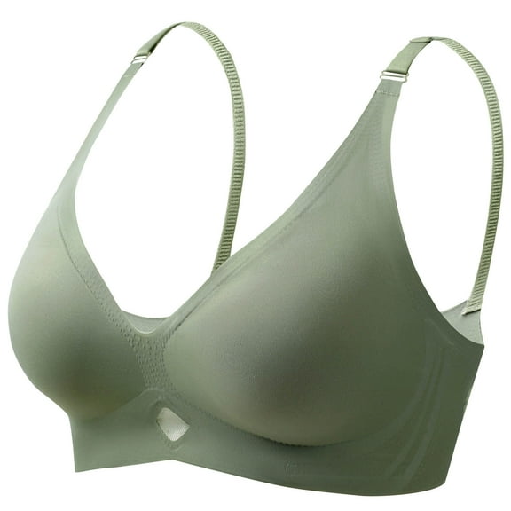 AINIYS Soft Cup Bra Secure Fit Bra for Women Breathable Everyday Bras Bralette Thin Fabric Bralettes Wireless Green S