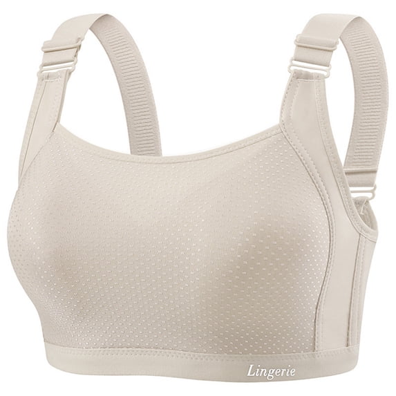 AINIYS Soft Cup Bra Secure Fit Bra for Women Plus Size Armpit Fat Control Bra Wireless Breathable Everyday Bras Wide Straps Bralette Gray 36