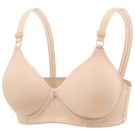 AINIYS Soft Cup Bra Wireless Secure Fit Bra for Women Breathable Everyday Bras Thin Fabric Bralettes Bralette Beige 38/85B