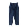 thumbnail image 1 of AINIYS Solid Color Leggings Comfy Soft Fabric Kids Casual Sports Pants Adorable Daily Wear Outdoor Activities Fashionable Navy 5 Years, 1 of 5