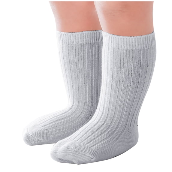 AINIYS Solid Mid Length Tube Socks for Boys and Girls Sweat Absorbing Odor Proof Comfortable Design Easy to Clean for Daily Wear and Special Kids' Socks Light Blue 1-2Years
