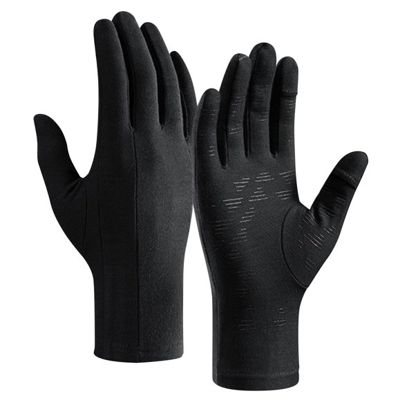 AINIYS Suede-Like Slim-Fit Gloves Elegant Warm Gloves for Winter Formal Events Cold Weather Protection & Fashionable Accessory Black M