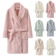 thumbnail image 1 of AINIYS Thickened Flannel Bathrobe Soft Velvet Pajamas Stylish Robes for Home Travel Sleepwear Casual Outs for Ages 4-15 Green 14 Years, 1 of 6