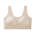 thumbnail image 1 of AINIYS Thin Fabric Bralettes Seamless Soft Cup Bra Wireless Plus Size Bralette Cleavage Bra Secure Fit Bra for Women Lift and Support Push-Up Bra Breathable Everyday Bras Beige L, 1 of 6