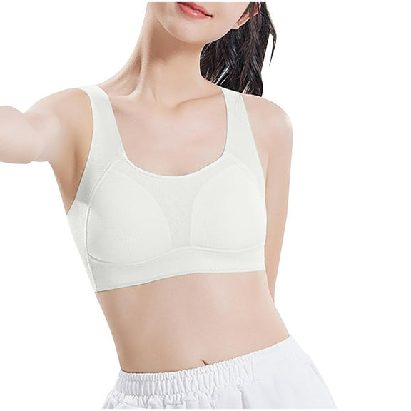 AINIYS Training Bra for Teen Bralette Wireless Soft Cup Bra Secure Fit Bra for Girls Lightly Padded Thin Style Bralettes Breathable Student Everyday Bras Modal Growth Bra White XXL