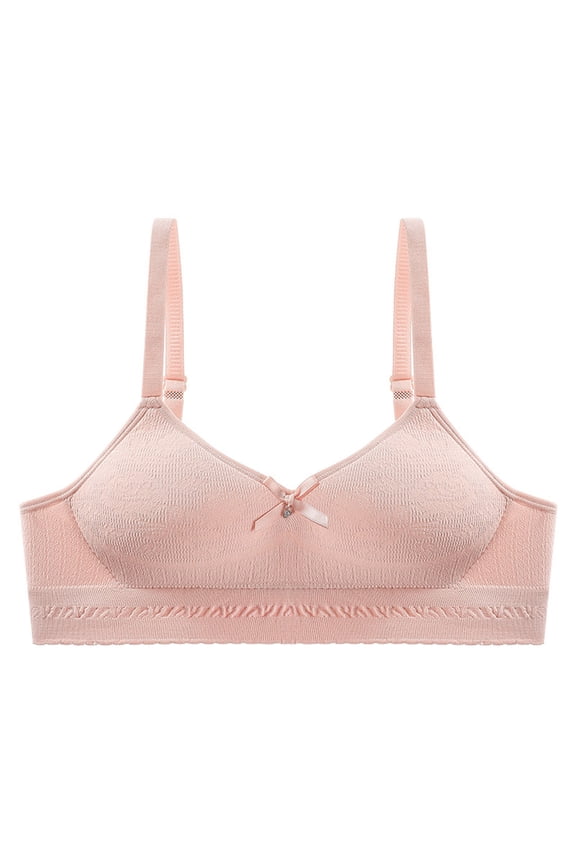 Training Bra for Teen Bralette Wireless Thin Style Bralettes Modal Growth Bra Soft Cup Bra Secure Fit Bra for Girls Breathable Student Everyday Bras Lightly Padded Watermelon Red 17 Years