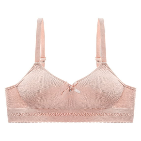 AINIYS Training Bra for Teen Bralette Wireless Thin Style Bralettes Modal Growth Bra Soft Cup Bra Secure Fit Bra for Girls Breathable Student Everyday Bras Lightly Padded Watermelon Red 14 Years