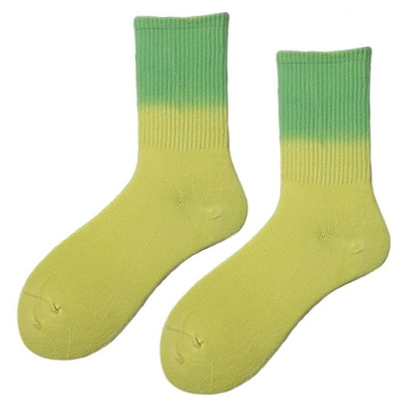 AINIYS Unisex Colorful Tie-dye Socks Casual Fashion Crew Socks Cotton Socks for Men and Women Green Free Size