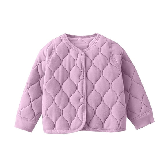 AINIYS Warm Lightweight Down Jacket for Kids Soft Breathable Fabric Cute Print Long Sleeve Casual Outerwear Ideal for Parties Celebrations Family Gatherings and Daily Wear Purple 7-8Years