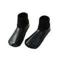 thumbnail image 1 of AINIYS Waterproof PU Leather Socks Indoor Floor Thermal Socks with Fleece Lined Home Foot Low Cut Sock for Female Male Black M, 1 of 8