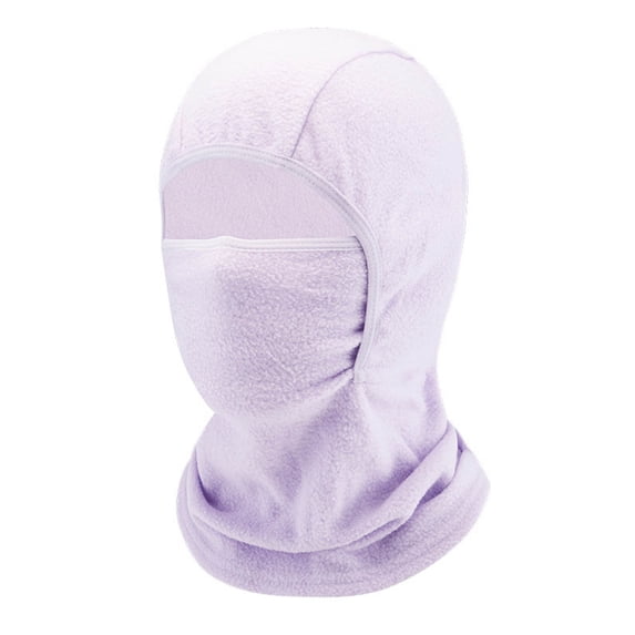 AINIYS Winter Kids Face Mask Outdoor Sports Cold Weather Protection Soft Breathable Versatile Balaclava Ski Mask Neck Gaiter Cycling Camping Activities Purple 5-12Years