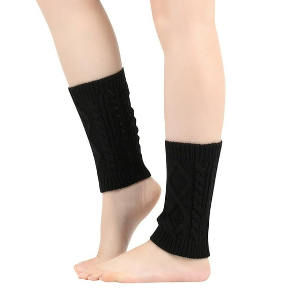 AINIYS Women Knit Leg Warmers Boot Cuffs Topper Socks Short Leg Warmers Short Boots Socks Warm and comfortable Black Free Size