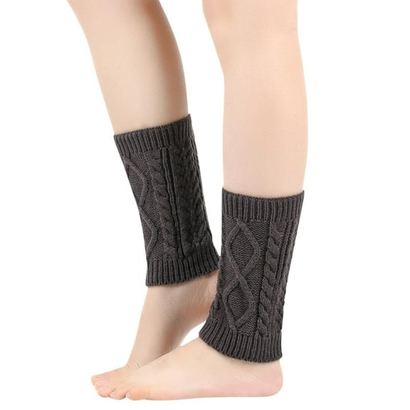 AINIYS Women Knit Leg Warmers Boot Cuffs Topper Socks Short Leg Warmers Short Boots Socks Warm and comfortable Dark Gray Free Size