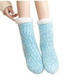 thumbnail image 1 of AINIYS Women Slipper Fuzzy Socks Fluffy Cozy Cabin Warm Winter Soft Thick Comfy Fleece Home Socks Green Free Size, 1 of 5