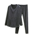 thumbnail image 1 of AINIYS Women Two Piece Outfits Oversized Turtleneck Knit Pullover Sweater Top and Pants Loungewear Set Fall Outfits Dark Gray XXL, 1 of 6