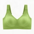 thumbnail image 1 of AINIYS Women's Breathable s Wireless Gathered Full-Cup Plus Size Armpit Fat Control Bra Wide Straps Sports Yoga Bra Anti-Sagging Bra Lightweight Minimizer Bra for Summer Seamless Green XXXXL, 1 of 2
