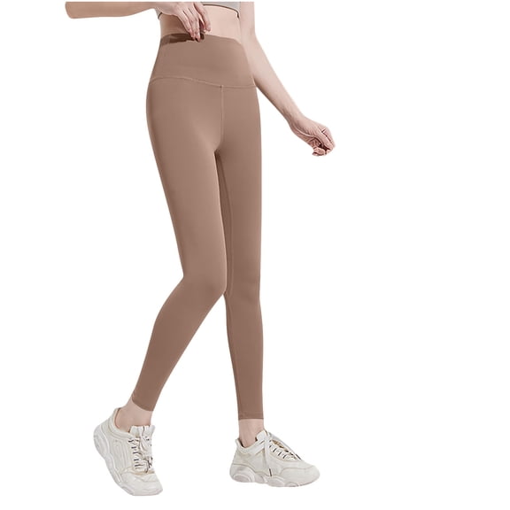 AINIYS Women's Casual Sports Long Leg Lifting ness Pants Stretchy Lace Material Suit for Gym Workout Outdoor Exercise Leggings Brown M