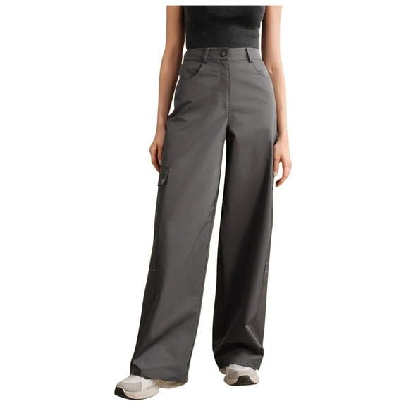 AINIYS Women's Casual Straight Leg Work Pants Versatile Soft Fabric Daily Wear Stylish Ideal for Office and Street Fashion Suit for Various Gray S