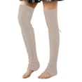 thumbnail image 1 of AINIYS Women's Extra Long Stirrup Leg Warmers Winter Knitted Over Knee Thigh High Footless Socks Winter Khaki Free Size, 1 of 3