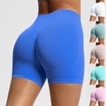 thumbnail image 1 of AINIYS Women's High Waisted Booty Lift Biker Shorts Stretch Elastic Waist Pants for Gym Fitness Daily Active Wear White XS, 1 of 10