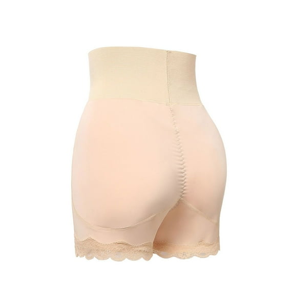 AINIYS Women's High-Waisted Lace-Trim Shapewear Shorts Butt-Lifting for Daily Wear Party Casual Outings Khaki S