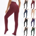 thumbnail image 1 of AINIYS Women's High Waisted Skinny Pantyhose Elastic Waist Stylish Pants for Daily Streetwear Office Outings Khaki Free Size, 1 of 10
