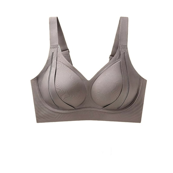 AINIYS Women's Saggy Breast Bras Push Up Seamless Wireless Full Coverage Bralettes No Underwire Everyday Bra Coffee M