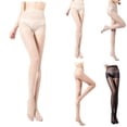 thumbnail image 1 of AINIYS Women's Sheer Pantyhose Lightweight Elastic Waist Pants for Fashion Styling Evening Outings Beige L, 1 of 10