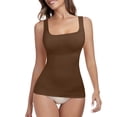 thumbnail image 1 of AINIYS Women's Sleeveless Square Neck Tank Top Slimming Shapewear for Daily Wear Party Casual Outings Coffee XXL, 1 of 3