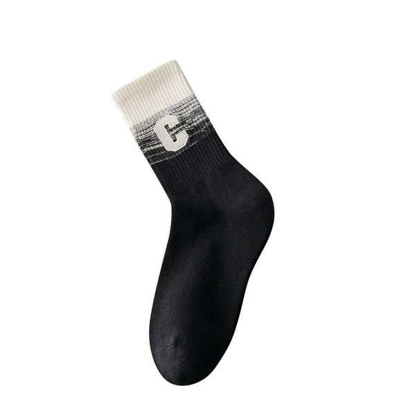 AINIYS Womens Ankle Socks Gradient Color Breathable Soft Cotton Casual Novelty Socks for Girls Black Free Size