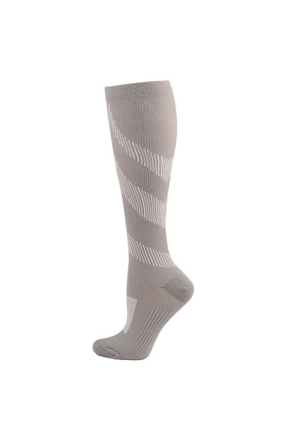 Womens Girls Knee High Socks Funny Novelty Athletic Long Tube Socks Unisex Soft Cozy Cotton High Calf Socks Gray L