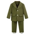 thumbnail image 1 of AINIYSSuits for Little Boys Formal Suit Set Wedding Ring Bearer Outfits Kids Tuxedo Suit Outfits 2 Piece Green 9-10Years, 1 of 3