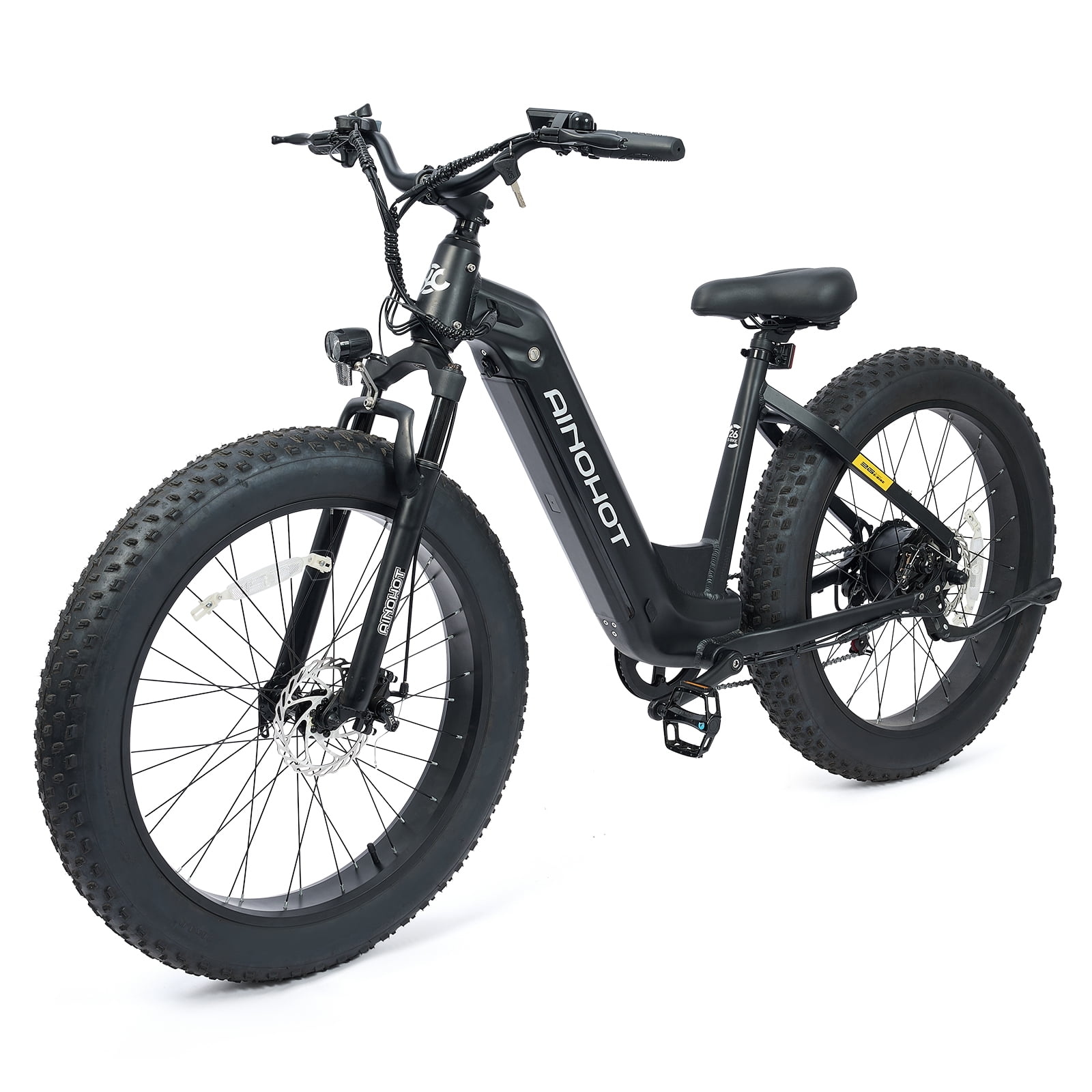 AINOHOT Terra Electric Bike for Adults 1000W Peak, 26" Fat Tire Electric Mountain Bike 48V 624WH Battery Ebike, UL2849