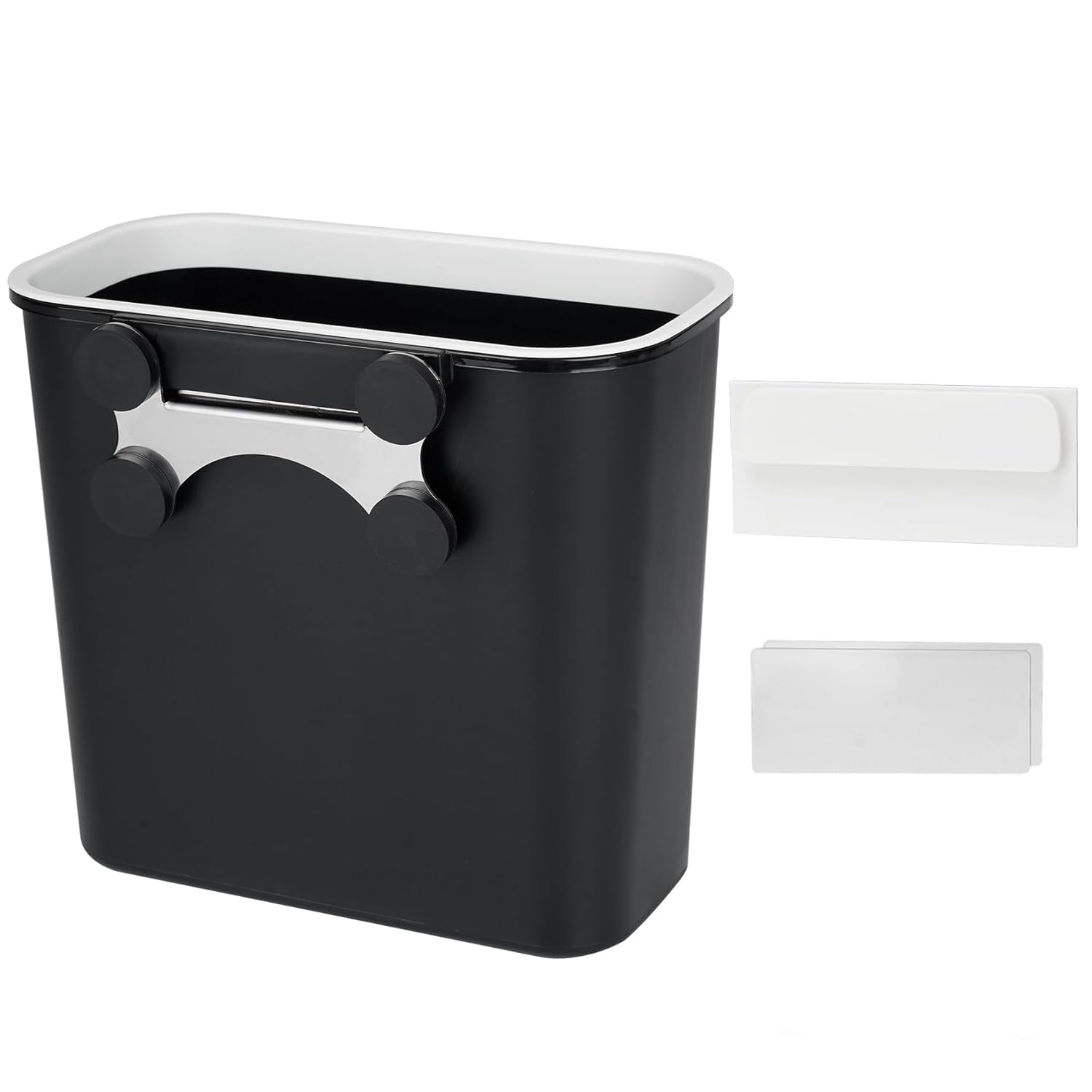 AINUO 2.1 Gallon Magnetic Garbage Can, BBQ Grill Utensils Organizer Holder, Wall-Mounted Hanging Trash Bin for Kitchen, Cabinet, Door, Bedroom, Bathroom & Camping